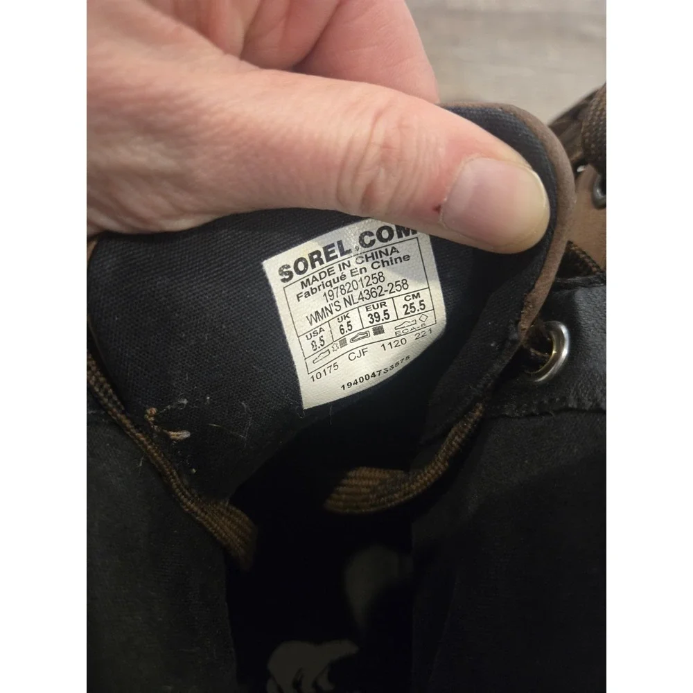 Sorel Women's Joan of Arctic Wedge III Lexie Boots (Tobacco) NL4362‎ Size 8.5